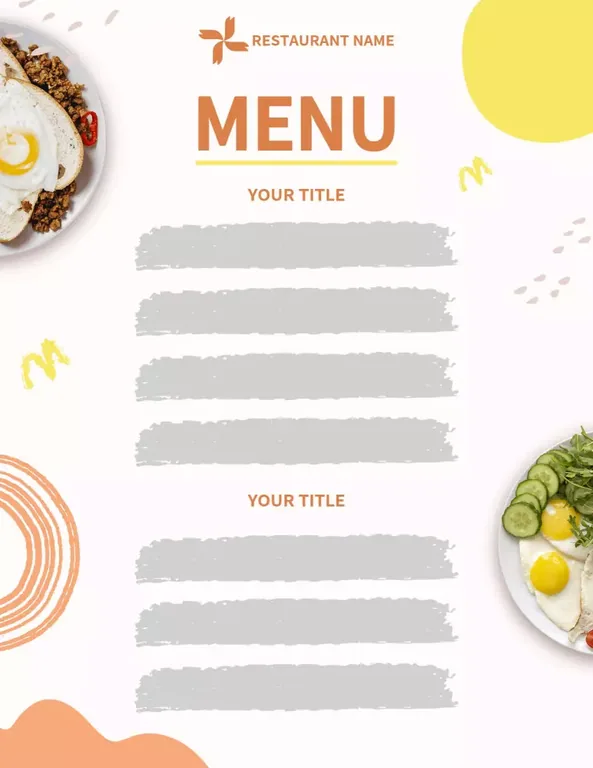 Menu printed by PrintPal